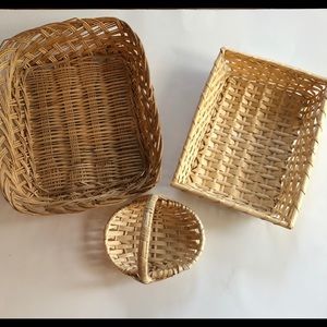 Wicker Baskets Set of 3